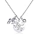 danjie Stainless Steel Horse and Pearl Pendant Necklace Letter Tag Necklace She Believed She Could So She Did Pendant for Girl and boy Inspirational Gift