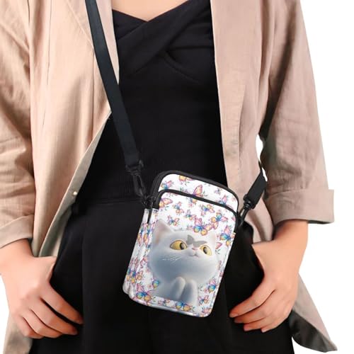 Messenger Bag, Mini Women's Crossbody Bags Adjustable Shoulder Strap Shoulder Bag, Phone Chest Bag Multi-Pocket4