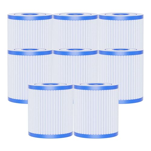 Aqualtra Filtro De Piscina Compatible Con 29007e Tipo H, Cartucho De Repuesto Para Bomba De Filtro De 330 Gph, Cartucho Piscina Sobre El Suelo, 102mm X 92mm 8 Piezas