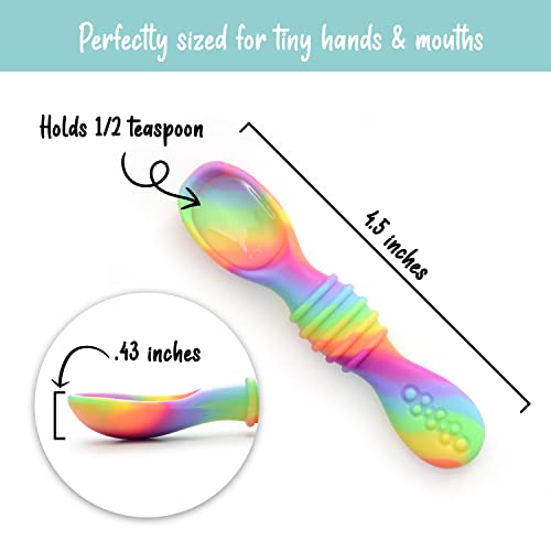 image for PrimaStella Silicone Chew Spoon Set for Babies and Toddlers - Safety T