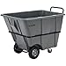 Global Industrial Heavy Duty Plastic Tilt Truck, 1/2 Cu. Yd. Capacity, 1400 Lbs. Capacity, Gray, Cart for Construction Commercial Industrial Transportation
