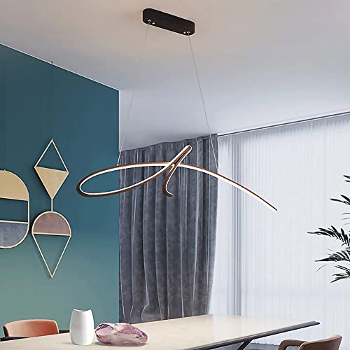 Lampe à suspension en métal ultra-mince au design géométrique noir