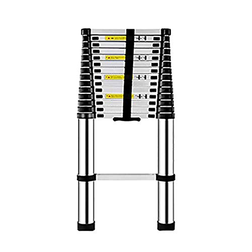 WGOOGA Las escaleras telescópico Multi Propósito de Aluminio Recta Escalera Plegable Industrial Extensión Escalera de Escalera for Loft Oficina Escalera Plegable Disponible en tamaños múltiples Cover