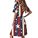 July 4th Dresses Festival Patriotic USA Flag Casual Fashion Graphic Maternity Independence Day Lounge 4th of July Outfit Vestidos De Verano para Mujer 2025 Dark Blue