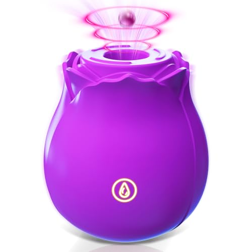 Clitioral Suction Viboatorr Toys, Vibratoer Sucking Silent 10 Nipple Sucking Modes Female Clit Sucking Rose Adult Toys for Women 0602U4 (Purple)