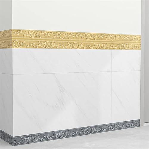Borde de pared autoadhesivo para tapar imperfecciones y proteger zócalos de la humedad 5