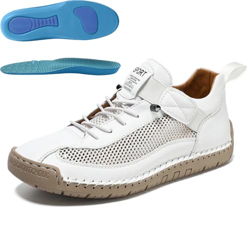 Zapatos ortopédicos de mujer para caminar sin dolor con cuero suave hecho a mano