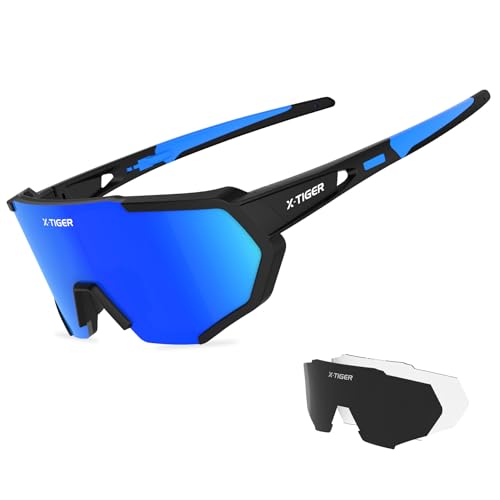 Lunettes de sport polarisées UV400 X-TIGER pour une vision nette à vélo ou moto