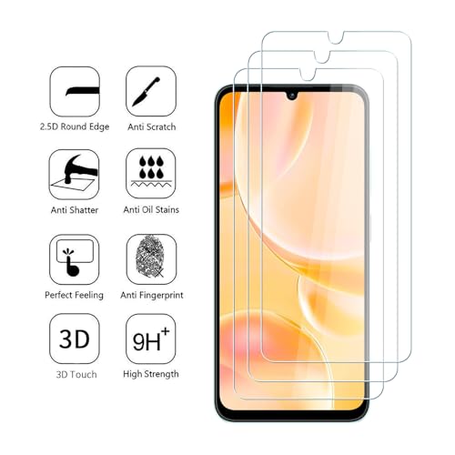 Asoway Szkło hartowane folia ochronna do ZTE Blade A55 [3 sztuki] Twardość 9H, ochrona ekranu o wysokiej rozdzielczości do ZTE Blade A55 bez pęcherzyków