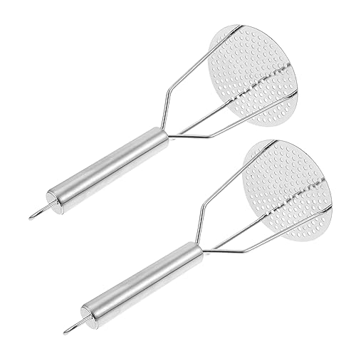 Kartoffelstampfer, 2 Stück, Edelstahl, Kartoffelstampfer, Reispresse, Küche, Obststampfer, Multitools, Gemüsepresse, Kartoffelpresse, Brei, Kartoffelwerkzeug, Handwerkzeuge, Kartoffelpüree, Presse, Ka
