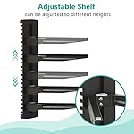 WALI Floating TV Shelf, 3 Tier Glass Projector Shelf for DVD Players, Routers, Game Consoles, Cable Boxes, Living Room Decor Accessories, Wall Mount Shelves Holds Up to 17.6lbs(CS303B), 3-Shelf, Black - Image 4
