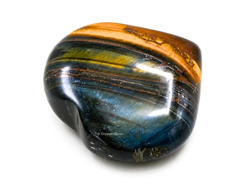 Image of Crystal Heaven Multi Tiger Eye Crystal Heart Palm Pebbles Stones For Anxiety Stress Relief Massage - Aaa Grade Original Healing Gemstone Agate Heart Palm Stone For Yoga Meditation Spiritual