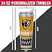 Rico Industries NCAA Virginia Commonwealth Rams Standard 24oz Personalized Tumbler W/Hinged Lid - Team Colored Travel Tumbler - Keeps Drinks Cold or Hot