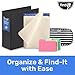 Find It File Folder Notepad - Pack of 12-9.5 x 12.5 Inch Notebook Organizer Folders for Filing, Document, and Clipboard Organization - Manila
