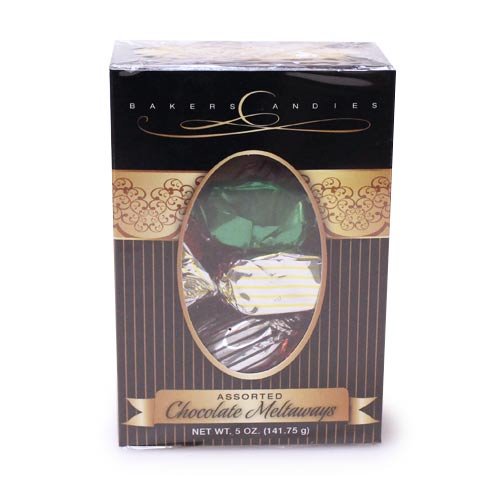 Baker's Candies Assorted Chocolate Meltaways 5 oz Box Proudly Made in Greenwood