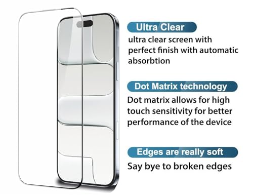 Image of HD Tempered Glass Screen Protector Compatible for iPhone 17 AIR with Edge to Edge coverage and Easy Installation kit