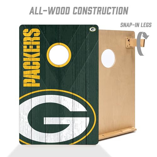 Image of YouTheFan NFL 2' x 3' Wood Cornhole Game with Logo Bags