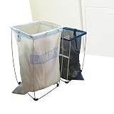 Bag Holder Stand for 39-45 Gallon Plastic & Paper Bags, 30" - For Garbage, Trash, Leaves, Lawn Yard Work, Laundry, Parties - Heavy Duty Indoor Outdoor Portable Metal Rack Dismantles for Easy Storage