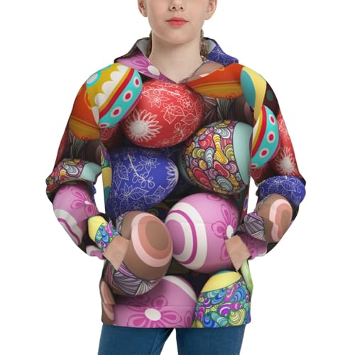 Easter Eggs1 Kid Hoodies Boys Sweatshirts Girls Pullover with Pocket