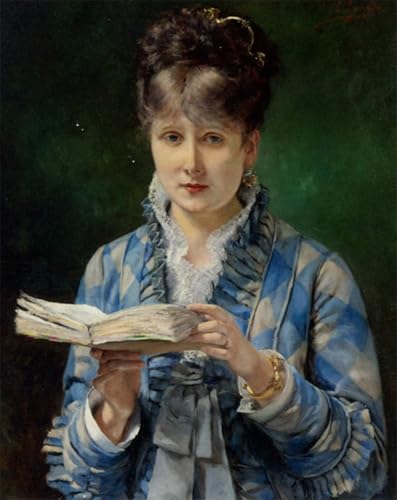 Toile murale Eduardo Leon Garrido le lecteur pour la décoration élégante du salon 60x90cm