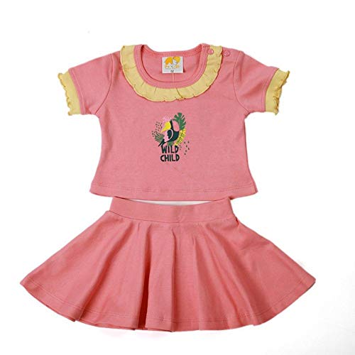 Joy 'n' Me JOYNME Girls Clothing Baby Girl Ariya Cotton Set Color- Blue, Pink, Yellow