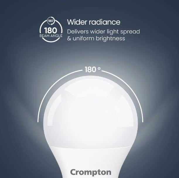 Image of Crompton LED Lamp | 18W | Cool Day Light | B22 Base | Energy Efficient & Long Life | 6500 Kelvin | for Home & Office| 1 year Warranty | Pack of 1