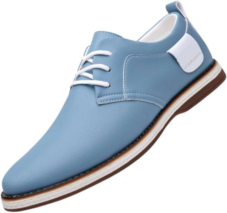 Men's Large-Sized Casual Business Leather Shoes for Commuting, Suitable for All Seasons, with Anti-Slip and wear-Resistant Soles.