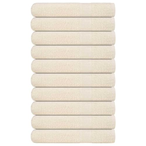 Genérico Toallas de Sauna 10 uds 100% algodón Crema 80x200 cm 360 gsm,Toallas-137009