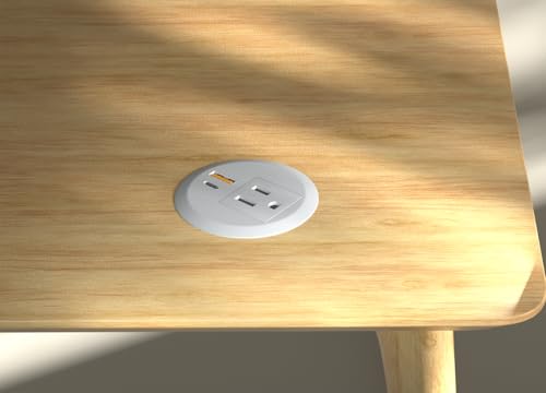 MAZZGOFOR 2-inch Small Desk Power Grommet,10ft Cord,PD20W USB-C,White by MAZZGOFOR - Used condition - Image 5