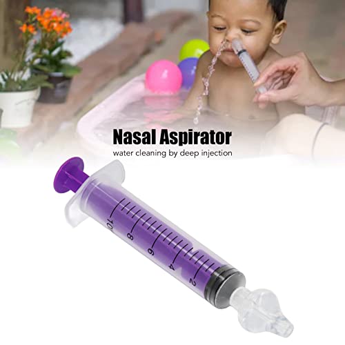 4Pcs Syringe Nasal Irrigator For Newborns,Portable Baby Nasal Irrigator Syringe Nose Cleaner Needle Tube Reusable Silicone Nasal Suction Tip (Purple) #TOP1