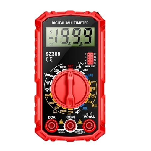Multimètre numérique SZ308 noir avec testeur de courant pour électricien