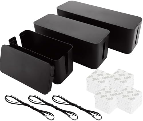 Kabel-Organizer Selbstklebend – 4 Stück, 3 Meter Gesamtlänge – Für Schreibtisch, TV & Mehr