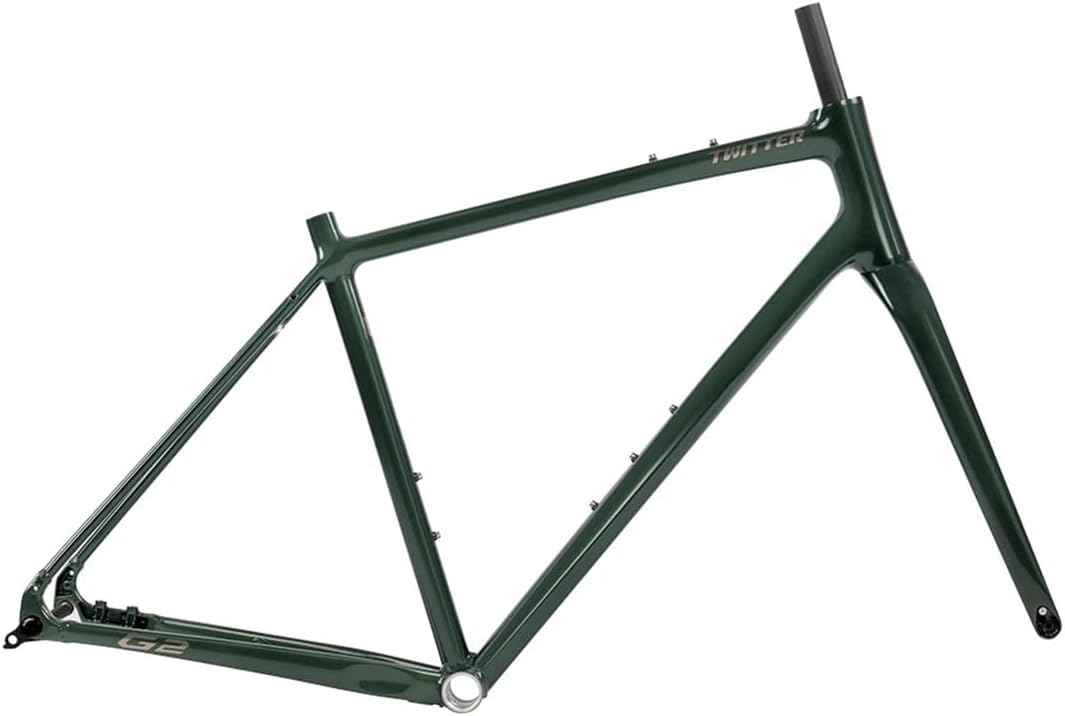 700C Gravel Bike Frameset 45/48/51/54cm Aluminum Alloy Road Bike Frame with Carbon Fork Thru Axle 12 * 100mm/12 * 142mm Disc Brake Frame Lightweight