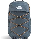 The North Face Borealis Commuter Laptop Backpack - Water Repellent, Laptop Sleeve, Large Main Compartment, Granite Grey/Dust Orange, One Size