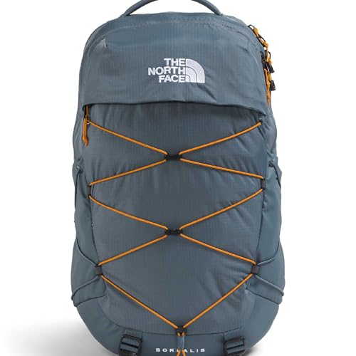 The North Face Borealis Commuter Laptop Backpack - Water Repellent, Laptop Sleeve, Large Main Compartment, Granite Grey/Dust Orange, One Size