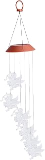 Yardenfun Decoração De Jardim Luzes Solares Suspensas Luz Carrilhão De Vento Candelabro Candelabro Solar De Sinos De Vento Lâmpada Suspensa LED Sinos De Vento Lâmpada De Carrilhão De Vento