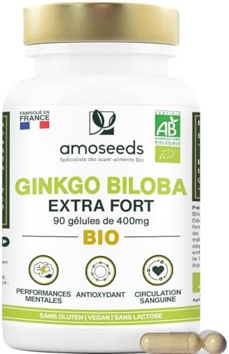 Ginkgo Biloba BIO | Extra Fort, 4560mg par jour | Stimulant cogni...