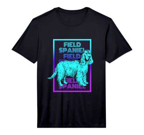 Field Spaniel Dog Vintage Retro Field Spaniel Performance T-Shirt