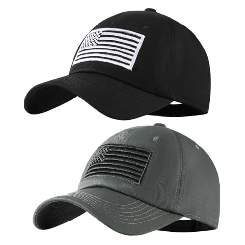Image of GEANBAYE American Flag Hats for Men Women Low Profile USA Baseball Cap Outdoor Dad Hat