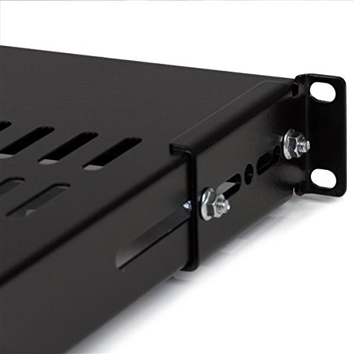 Startech.com 1U Adjustable Vented Server Rack Mount Shelf - 175Lbs - 19.5 To 38In Adjustable Mounting Depth Universal Tray For 19" Av/ Network Equipment Rack - 27.5In Deep (Adjshelf) #TOP2
