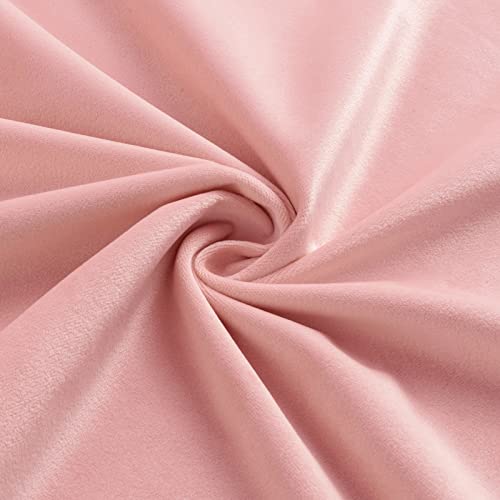 Furnimart Modern Armless Desk Chair Task Chair Pink Cute Vanity Velvet Upholstered Office Chair Teen Girl Desk Chair Mid-Back Home Office Chair Swivel Adjustable Small Chair Soft Seat (Velvet-Pink) #TOP6