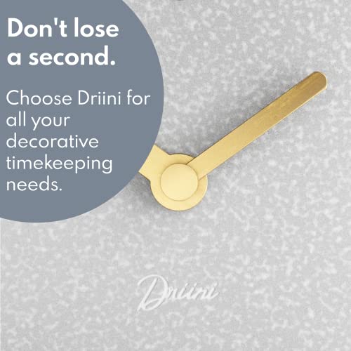 Driini Modern Mid Century Desk & Shelf Clock (Gray And Gold) - Small Battery Operated And Silent Analog Tabletop Clocks For Living Room Decor – Ideal For Mantle, Office Table, Desktop Or Nightstand #TOP5