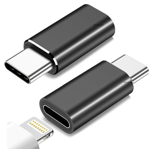 Image of REDWIND Light ing Female to USB C Male Adapter(Pack-2) Support 40W Fast Charging & Data Sync, Type-C to Light ing Adapter for iPhone 16 /15 Pro Plus Promax i-Pad Air-Pods, Samsung (Not for Audio /OTG)