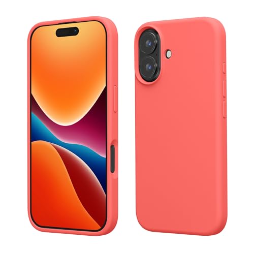 Ya en manzanajugosa.com: kwmobile Carcasa Compatible con Apple iPhone 16 Funda - Case TPU y Silicona antigolpes - Apto Carga inalámbrica - Coral neón