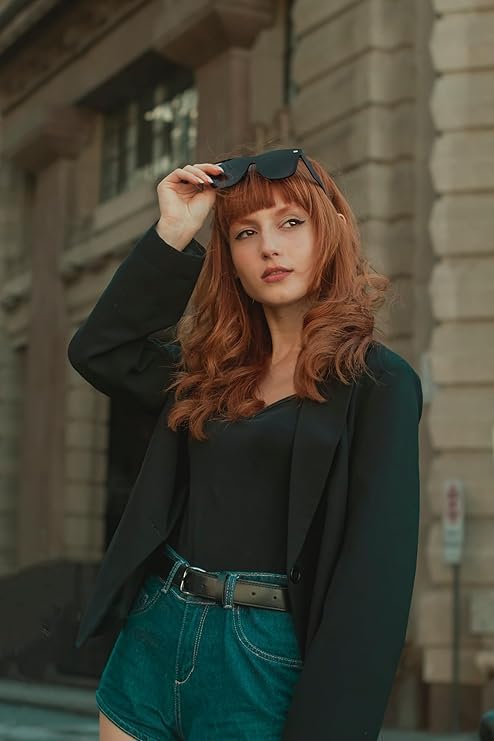 FEISEDY Trendy Rimless Mirrored One Piece Lens Sunglasses Reflective Sun Glasses B4114 - Image 5