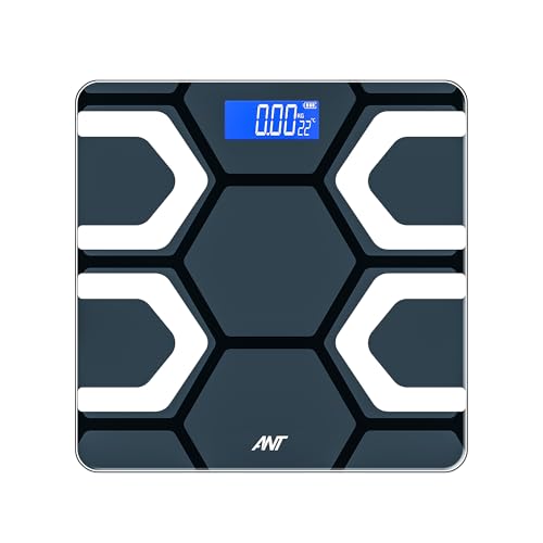 Image of ANT Flora Fit Digital Body Weighing Scale for Home, 180kg Capacity, 50g Accuracy, High Precision Sensors, 5mm Tempered Glass, LCD Display, Auto On /Off, Low Battery Indicator, 30-Month Warranty