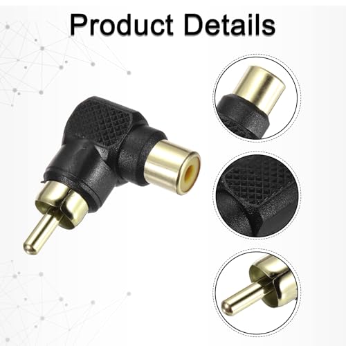 Adaptador RCA a cable de altavoz MECCANIXITY 90 grados miniatura 5