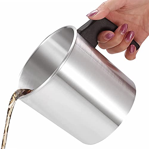 LATRAT Creuset de cire en métal pour fondre la cire, 1,2 l - Bougie parfumée DIY - Pot de cire pour la fabrication de bougies et la fabrication de savon