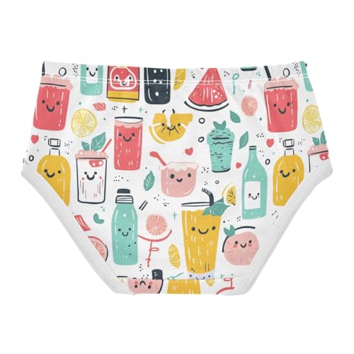 ZZKKO Summer Drinks Girls Underwear Toddler Panties for Girls Comfort Brief Size 2-8T2