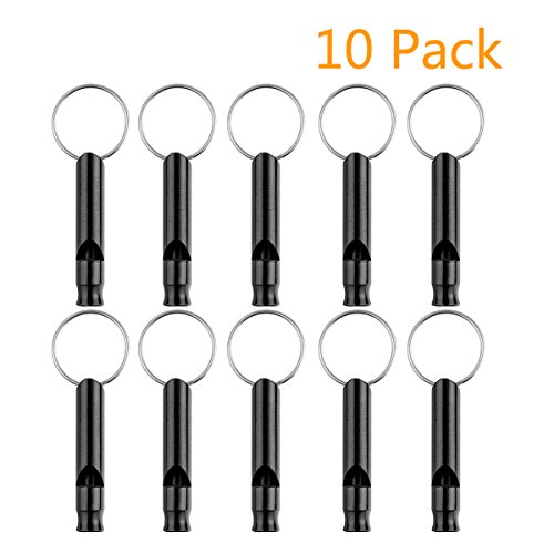 Woodcovo 10 Pack Aluminum Whistle Edc Sport Emergency Survival Whistles With Key Chain #TOP5